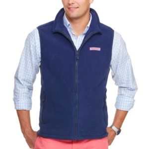 Vineyard Vines Men's Fleece Harbor Vest (Navy)